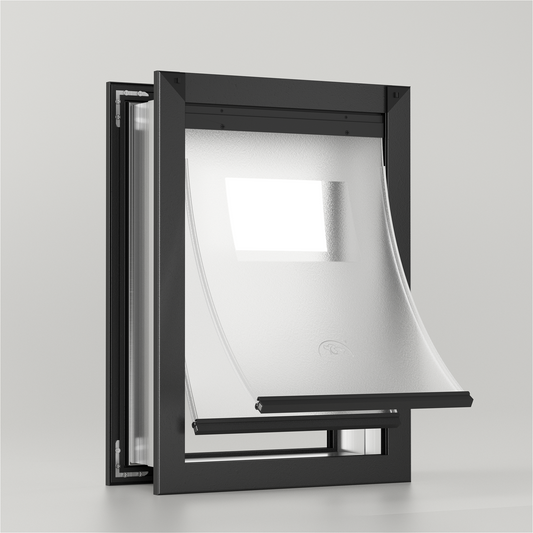 Mavricflex Aluminum Dog Door (Wall-Mount) - Professional Series (Single Flap) - Professional Pet Access Solutions | Mavricflex